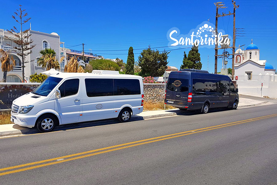 Приватный трансфер на Санторини: 12-ти местные микроавтобусы Mercedes Sprinter