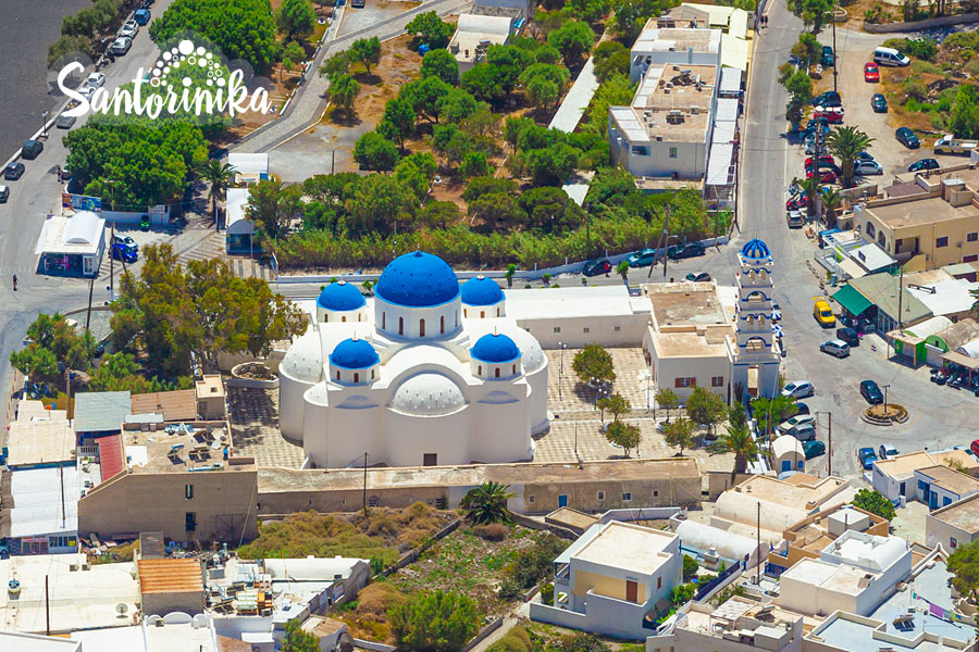 Church of the Holy Cross Timiou Stavrou in Perissa, Santorini, Greece