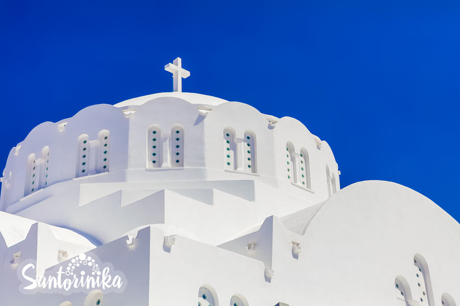 Dome of the Ypapantis Cathedral, Santorini, Greece