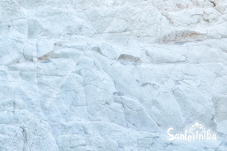 White rocks at the White beach in Santorini, Greece
