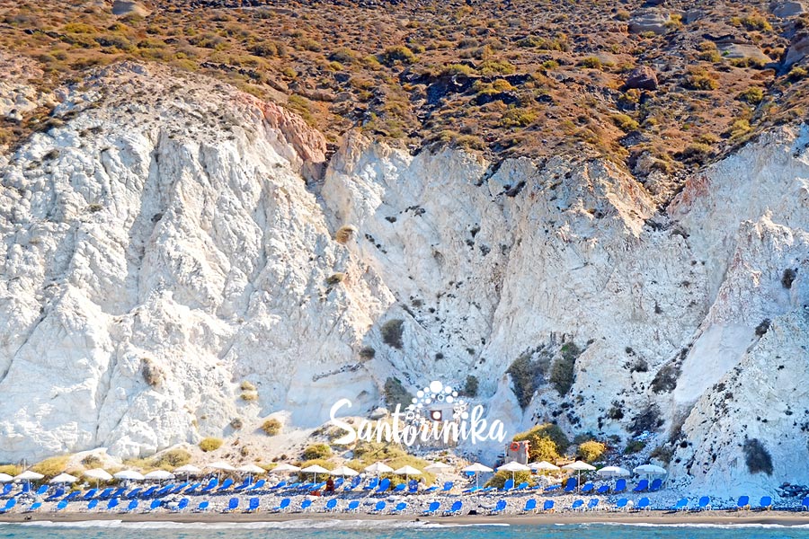 White beach, Santorini, Greece