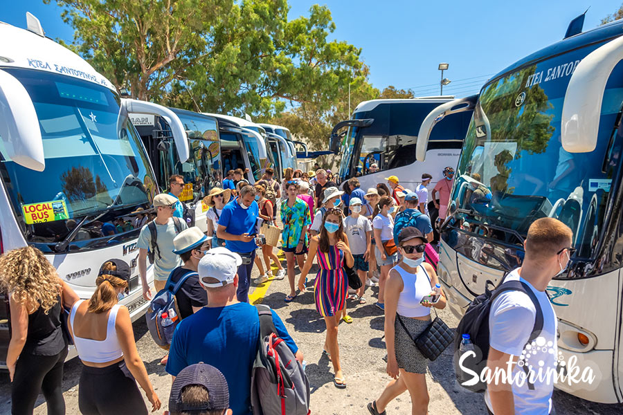 Central bus station in Fira, Santorini